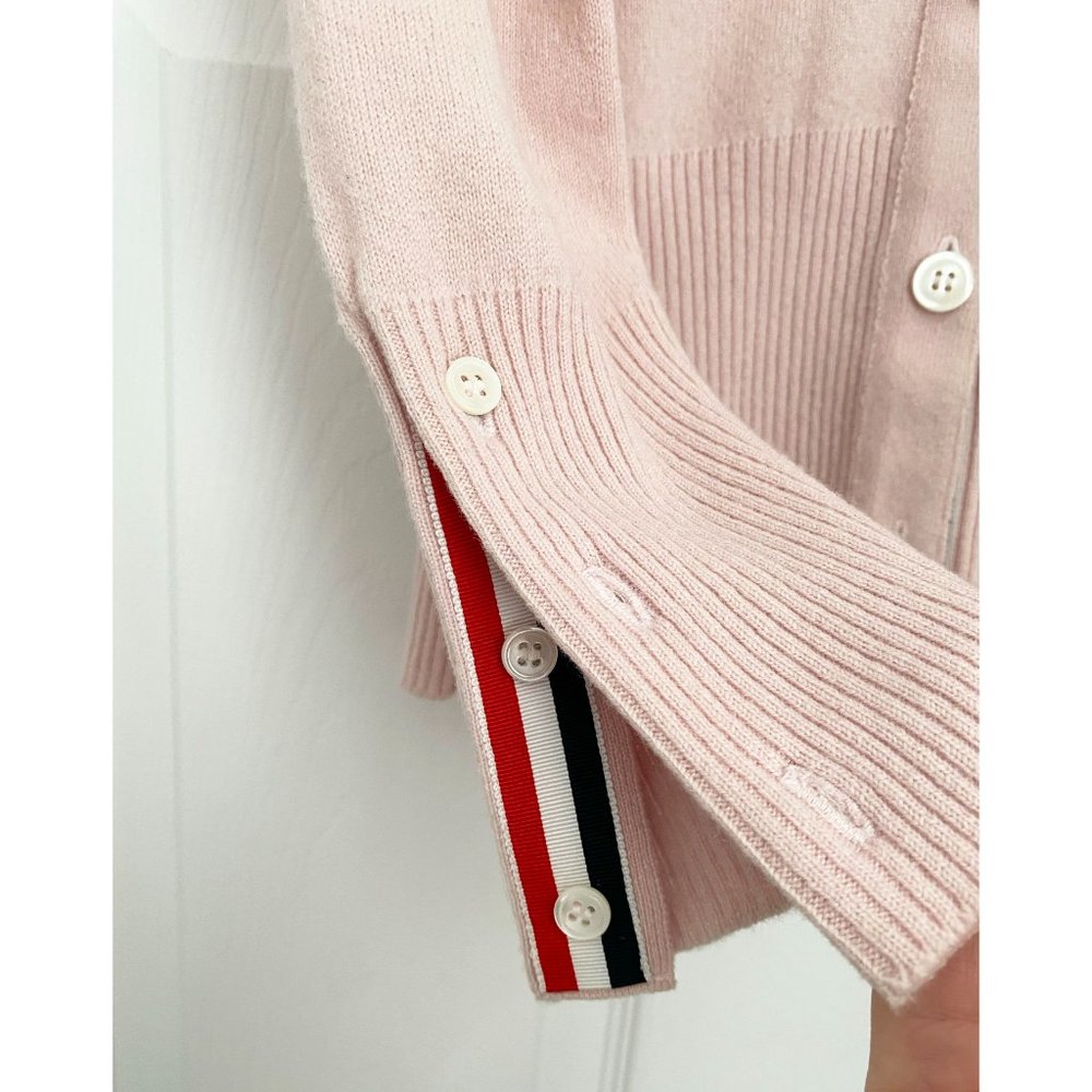 Thom Browne Pink Cashmere Cardigan, size 42 (fits like a fitted size Small). - Picture 11 of 15